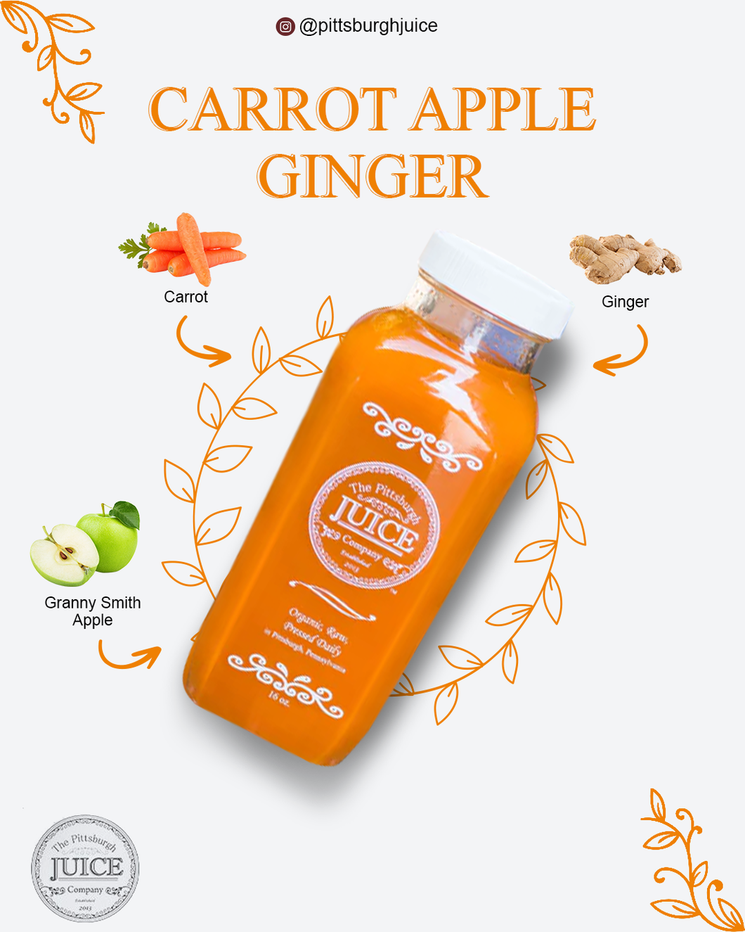 Carrot Apple Ginger 16oz