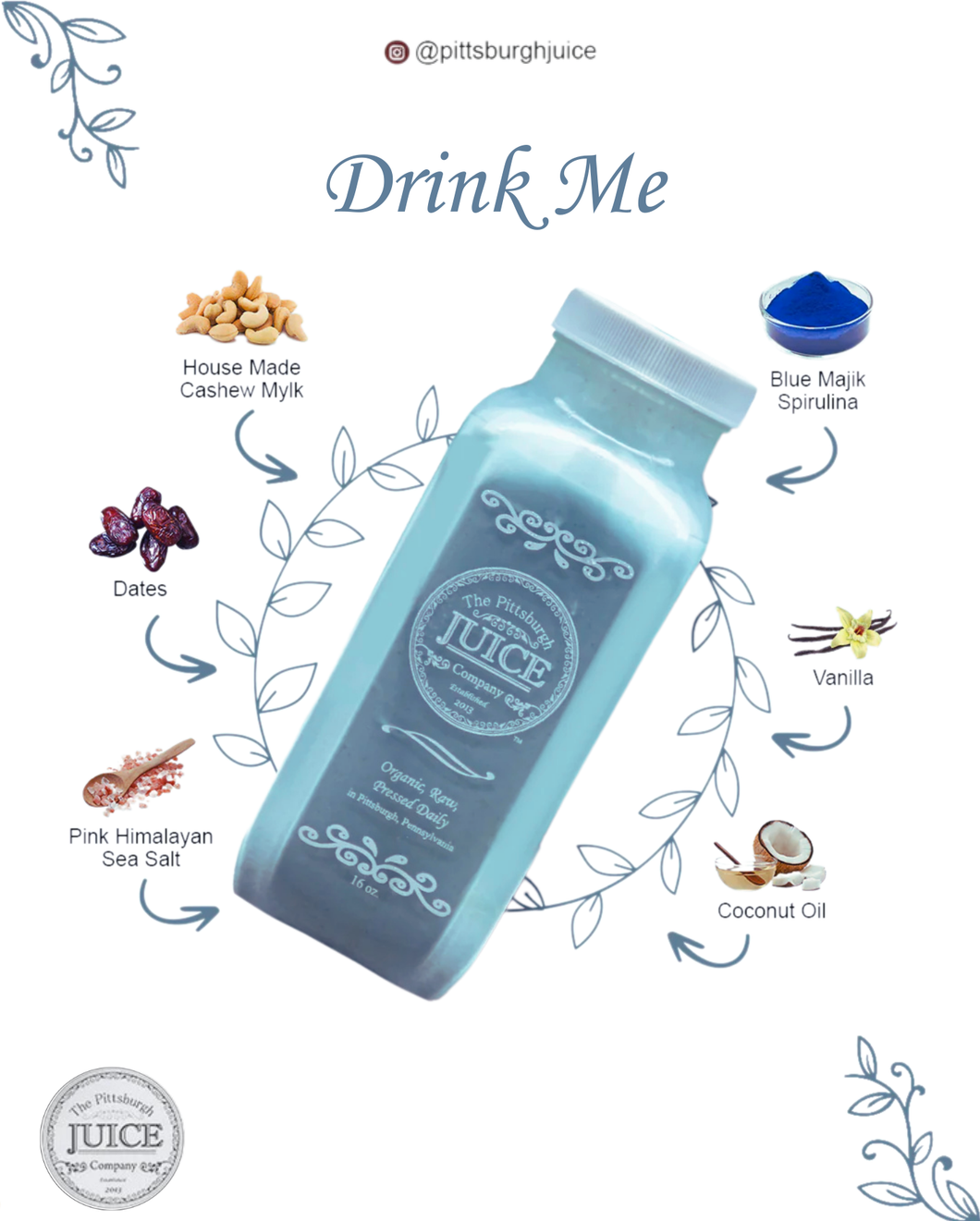 Drink Me 16oz – Pittsburgh Juice Co Drink Me 16oz – Pittsburgh Juice Co